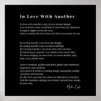 En amour avec un autre poème d'amour poster art mu