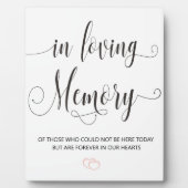 En amoureux panneau de mémoire Plaque de table ave (Devant)