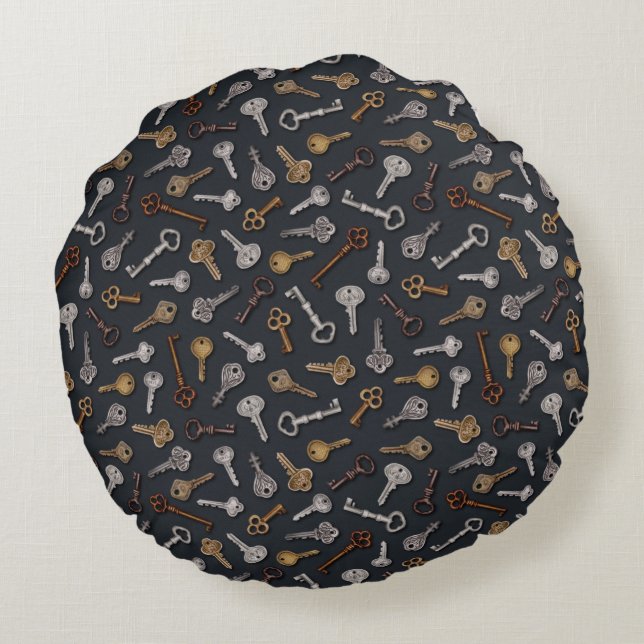  en Antiek sleutels Rond Kussen (Achterkant)