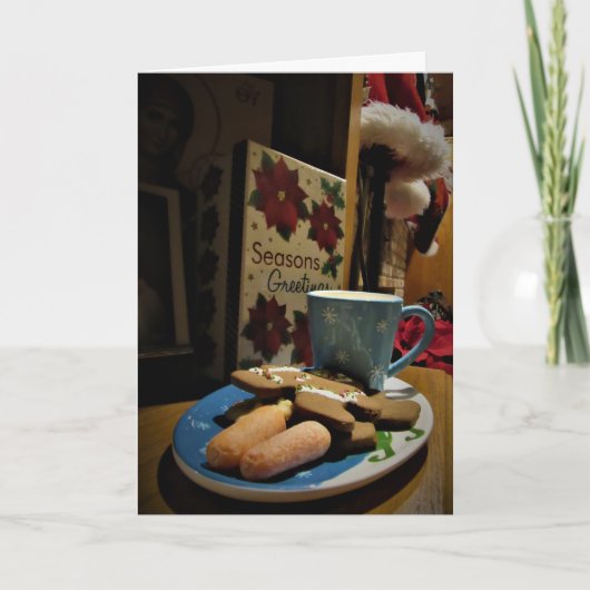 « En attendant le Père Noël... » Carte de Noël (Devant)