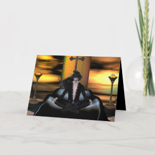 En attente - Carte de voeux Halloween/Vampire/Goth