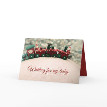 En Attente De Ma Carte De Noël De Maternité Bébée