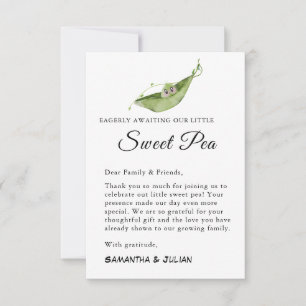 En attente de notre petit Carte de remerciements d