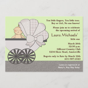 En attente de verdure - Invitation Baby shower