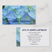 En attente de votre appel Carte de visite Floral b (Devant / Derrière)