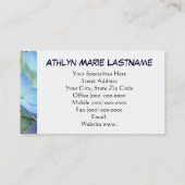 En attente de votre appel Carte de visite Floral b (Dos)