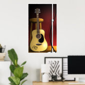 En attente Encore Acoustic Guitar Poster (Bureau à domicile)