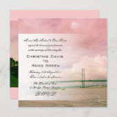 En avant pont en route, faire-part de mariage (Devant / Derrière)