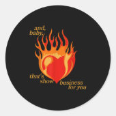 En Baby dat Show zaken voor u Ronde Sticker (Voorkant)