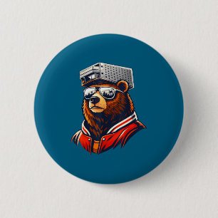 En Beer Kaasrasp Hoed Zonnebril Ronde Button 5,7 Cm