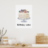 En - Birthday Cake Poster (Keuken)