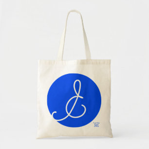 en blauw tote bag