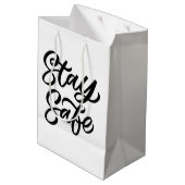 En blijf veilig medium cadeauzakje (Achterkant Gekanteld)