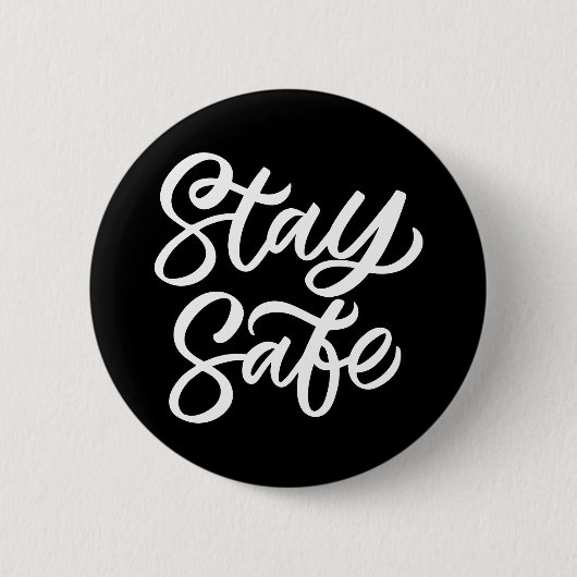 En blijf veilig ronde button 5,7 cm (Voorkant)