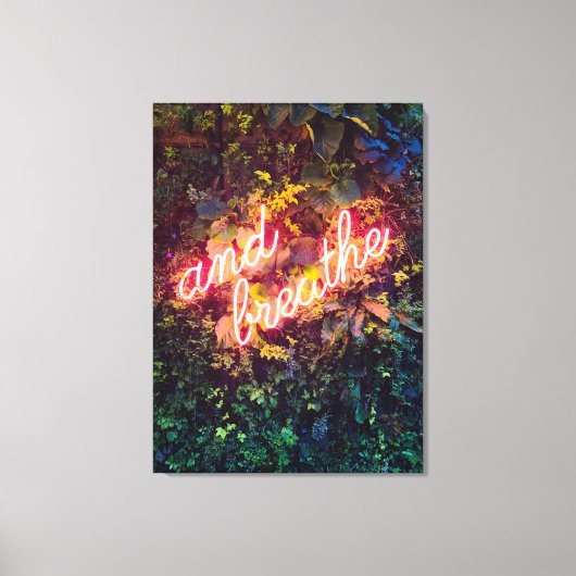 En breek het Neon-teken af Canvas Afdruk (Voorkant)