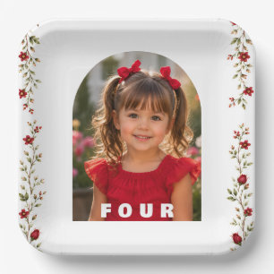 En Carton Assiettes Anniversaire Personnalisées Fille 4 Ans