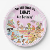 En Carton Assiettes d'anniversaire SoCal (Devant)