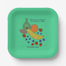 Assiettes de 7 pouces pour l'événement Fruits et H
