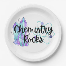 Assiettes de fête Chimie Rocks