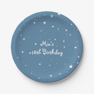 En Carton Assiettes de fête d'anniversaire Ciel céleste Gran