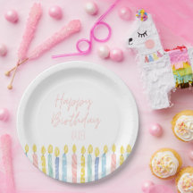 Assiettes de fête d'anniversaire personnalisées