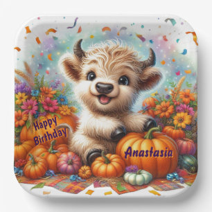 En Carton Assiettes de fête d'anniversaire pour vache des Hi