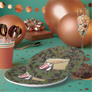 En Carton Assiettes de fête pour soldats Top Secret camoufla