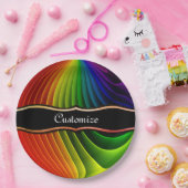 En Carton Assiettes de fête Twist Arc-en-ciel (Fête)