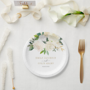 En Carton Assiettes de mariage Amour Pur ou fête de fiançail