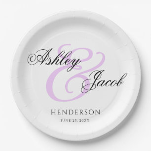 En Carton Assiettes de mariage élégantes et minimalistes ave