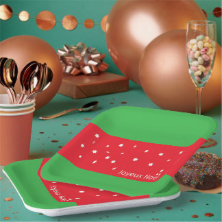 En Carton Assiettes Joyeux Noël de Noël