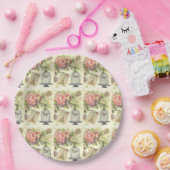 En Carton Assiettes papier thème français vintage Paris (Fête)