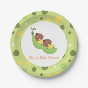 En Carton Assiettes pour Baby Shower African American Peas i