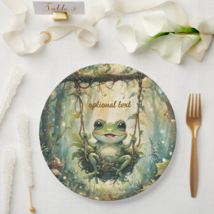 En Carton Assiettes pour Baby Shower Grenouille Verte Mignon
