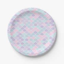 Assiettes pour fête d'anniversaire de sirène | Sou