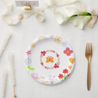 En Carton Assiettes pour fête d'anniversaire d'enfants Jaune