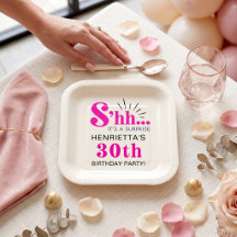 Assiettes pour fête d'anniversaire surprise 30 ans