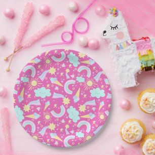 En Carton Assiettes pour une fête d'anniversaire magique.