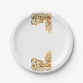 En Carton Assiettes Simples de Baby Shower Bohème à l'Aquare