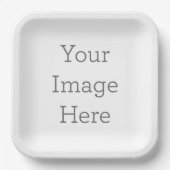 Assiettes en papier, Assiette carré en carton de 22,86 cm (Recto)