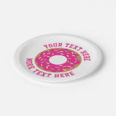 En Carton Cute beignets rose pâle, assiettes de fête d'anniv (Angle)