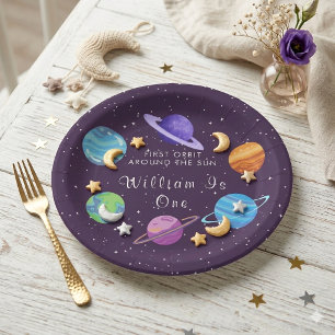 En Carton Première orbite autour du soleil Assiettes pour 1e