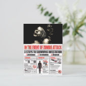 En cas d'attaque de Zombie carte POST (Debout devant)