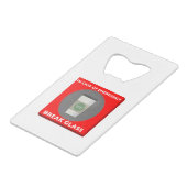 En cas d'urgence, verre de coupure (Dos Angle)