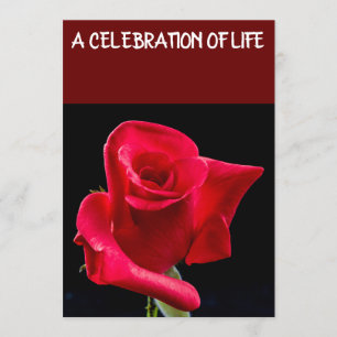 EN CÉLÉBRATION DES CARTES FUNÉRALES DE VIE, ROSE R