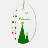 En Céramique 1er Noël dans votre nouvel ornement (Gauche)