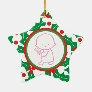 En Céramique 1er Ornement personnalisé de Noël pour bébé de la