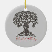 En Céramique Arbre de lecture - ornement de cadeau (Dos)