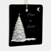 En Céramique Arbre de Noël blanc Ornement de paix (Droite)