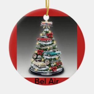 En Céramique Arbre de Noël de Bel Air sur un ornement de cercl
